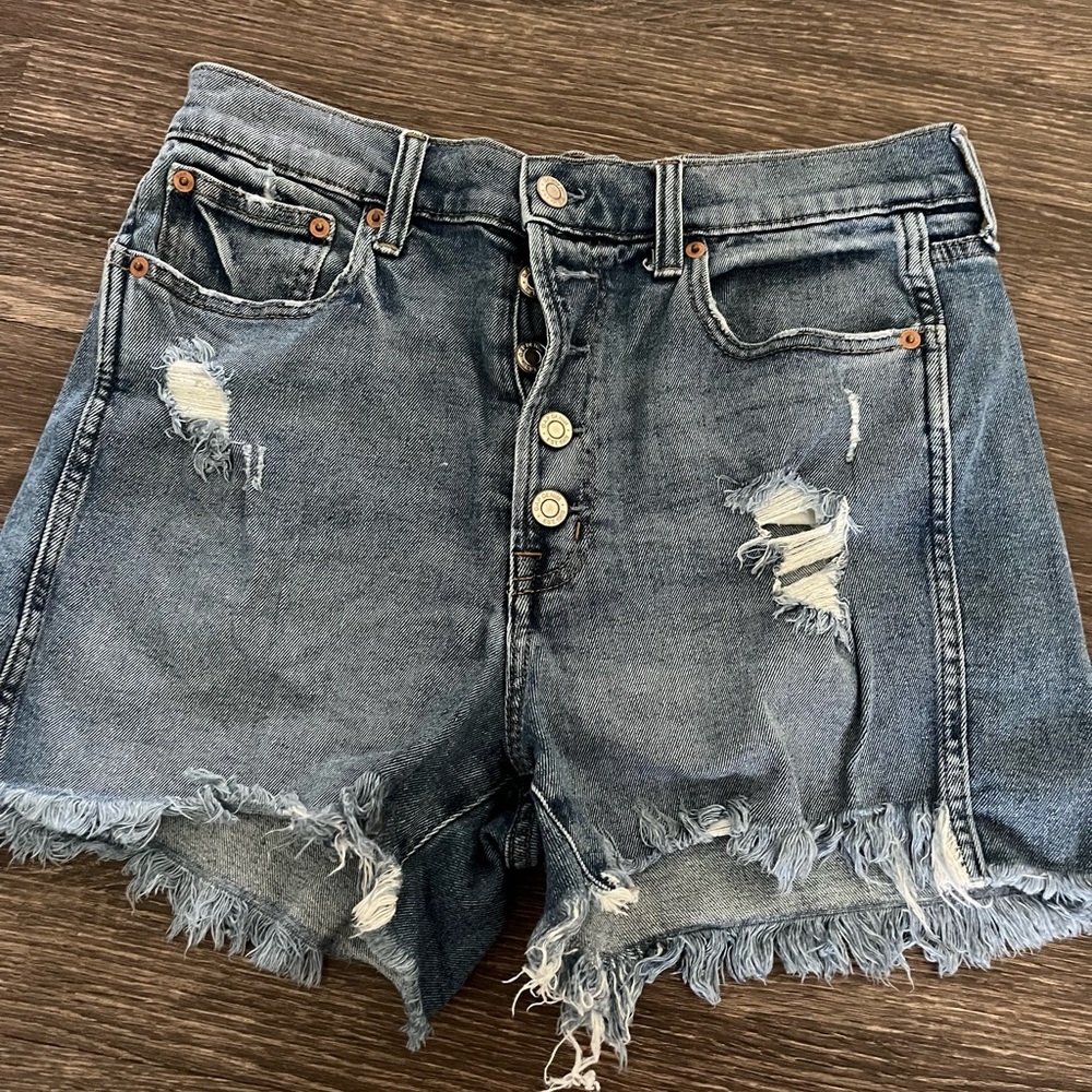 GAP Blue Jean Shorts Distressed Cut-Off Style